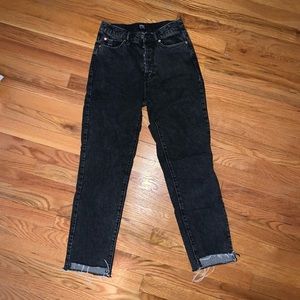 Slim straight black jeans